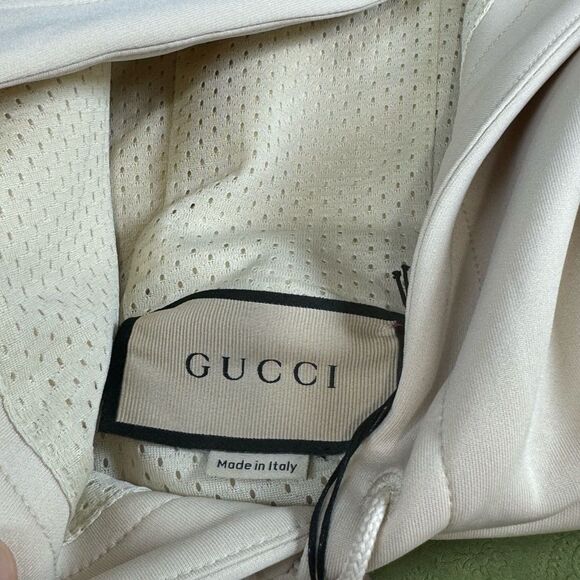 Gucci Logo Light Web Stripe Neoprene Unisex Hoodie XS & Medium NWT 752274 - Picture 10 of 14